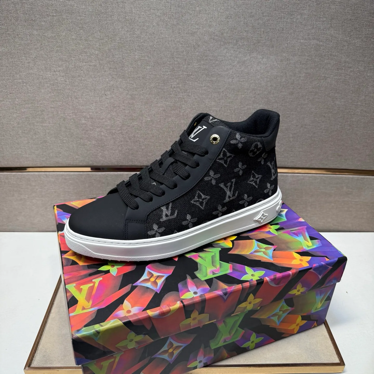 Men's men's shoes 💰pp560 [LV～] Men's casual high-top shoes 2025z cabinet sales simultaneously 🔶Size: 38-44#️⃣ 🔷4 colors🔜The upper is made of multi-material splicing➕Mesh lining, comfortable and breathable, sole: original comfortable and wear-resistant outsole, ⚠️real thing📱photographed🎬real thing is better📢📢📢